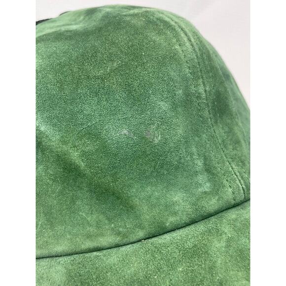 Vianel New York Hat Cap Green Size 58 Snap‎ Back Suede Made In Italy Darted main image 13